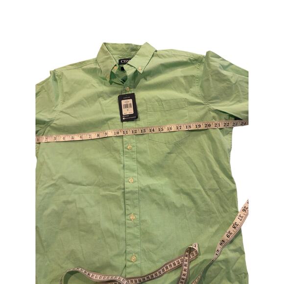 Lot of 3 Izod/Chaps New Long Sleeve Button Down Medium Shirt Blue Green - Picture 10 of 10
